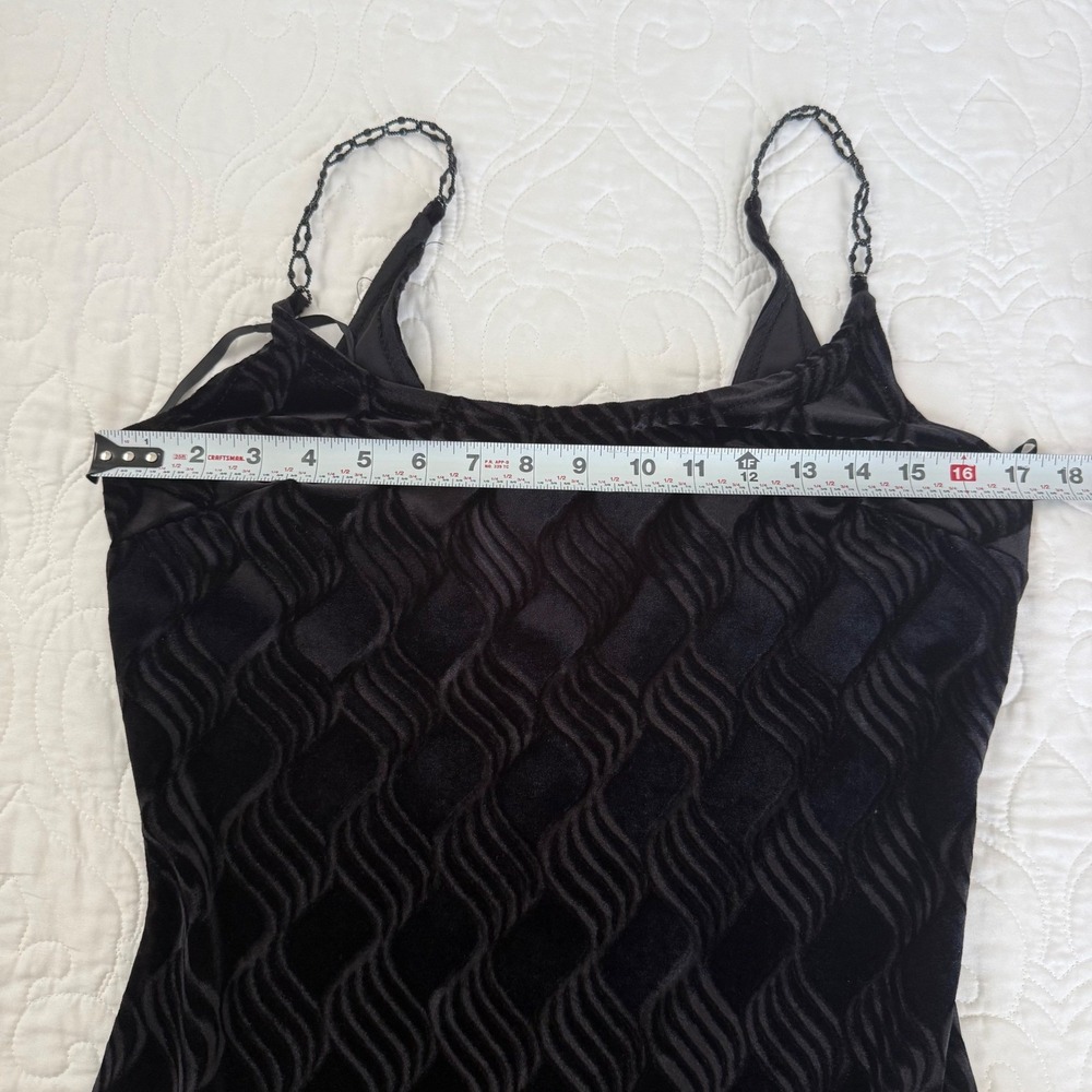 Vintage Gunne Sax Jessica McClintock Black Contrast Velvet Maxi Dress 9/10 EUC - Picture 12 of 16